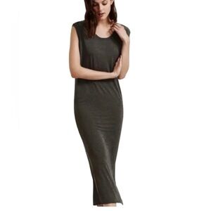 Kit & Ace Womens Size 4 Everywhere Cashmere Blend Maxi Dress Sleeveless Charcoal